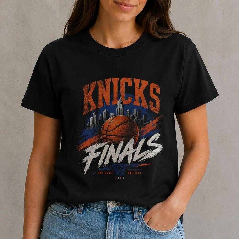 Knicks Finals New York Basketball NYC Playoff Fan Graphic T Shirt
